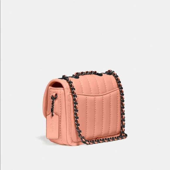 Coach Madison Shoulder Bag 16 With Quilting Pewter Faded Blush - Picture 3 of 14